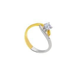 Ring 18 karaat met zirconium steen - 118568