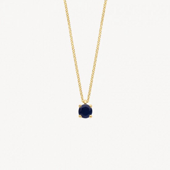 Blush ketting met blauwe saffier - 118234