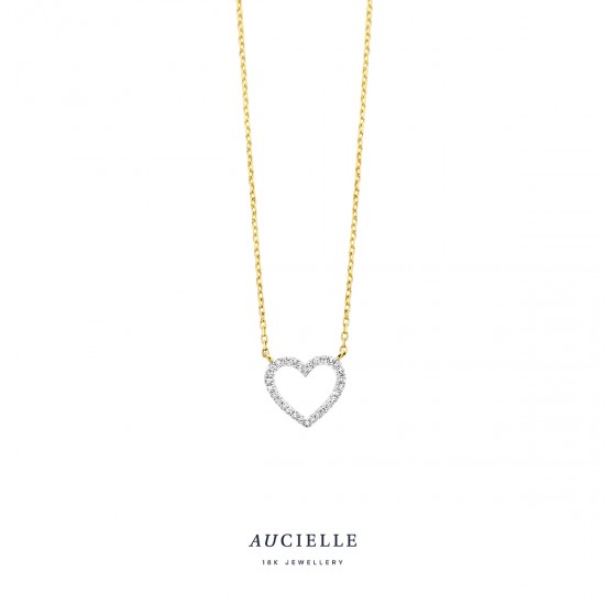 Ketting Aucielle met diamant 0.055ct 40+2+3cm - 119120